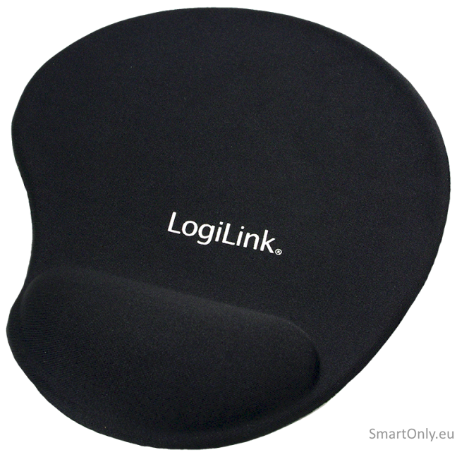 Mousepad with Gel Wrist Rest Support, | Logilink | ID0027 | Black Mousepad with Gel Wrist Rest Support, | Logilink | ID0027 | Black