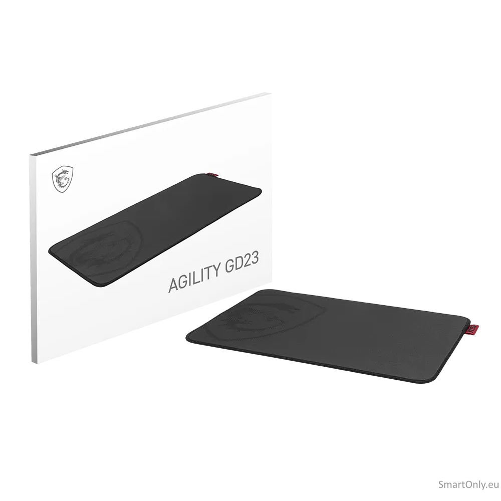 MSI Agility GD23 | Mouse pad | 220 x 320 x 3 mm | Black MSI Agility GD23 | Mouse pad | 220 x 320 x 3 mm | Black