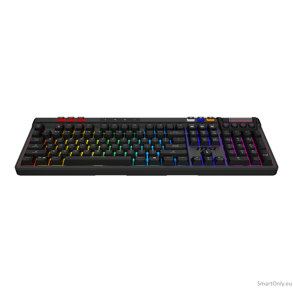 MSI STRIKE PRO WIRELESS | Gaming keyboard | Wireless | US | Kailh Midnight Pro Silent Tactile | Black 2 MSI STRIKE PRO WIRELESS | Gaming keyboard | Wireless | US | Kailh Midnight Pro Silent Tactile | Black 2