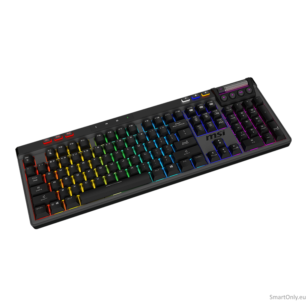 MSI STRIKE PRO WIRELESS | Gaming keyboard | Wireless | US | Kailh Midnight Pro Silent Tactile | Black 3