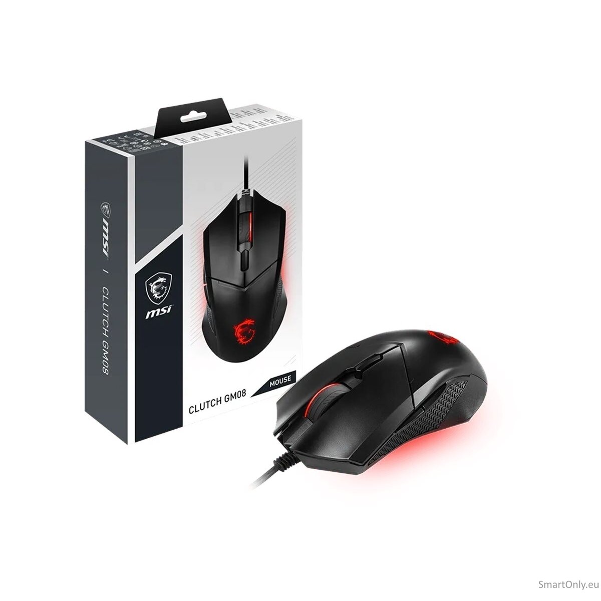 MSI | Clutch GM08 | Gaming Mouse | USB 2.0 | Black 6 MSI | Clutch GM08 | Gaming Mouse | USB 2.0 | Black 6