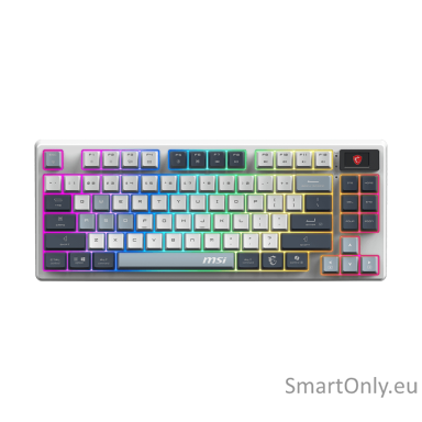MSI FORGE GK600 TKL WIRELESS SKY | Gaming Keyboard | Wireless | Bluetooth | US | Mechanical Linear MSI FORGE GK600 TKL WIRELESS SKY | Gaming Keyboard | Wireless | Bluetooth | US | Mechanical Linear