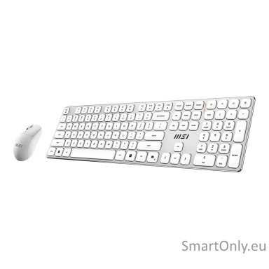 MSI FORGE K210 WIRELESS COMBO WHITE US | Keyboard and Mouse Set | Wireless | Mouse included | US | White MSI FORGE K210 WIRELESS COMBO WHITE US | Keyboard and Mouse Set | Wireless | Mouse included | US | White