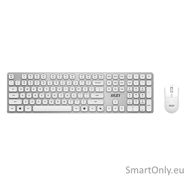 MSI FORGE K210 WIRELESS COMBO WHITE US | Keyboard and Mouse Set | Wireless | Mouse included | US | White MSI FORGE K210 WIRELESS COMBO WHITE US | Keyboard and Mouse Set | Wireless | Mouse included | US | White