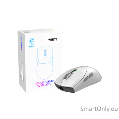 MSI Gaming Mouse | FORGE GM340 WIRELESS | Wireless | 2.4 GHz, Bluetooth, USB | White