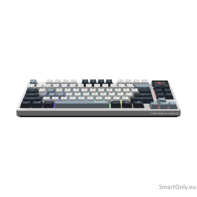 MSI FORGE GK600 TKL WIRELESS SKY | Gaming Keyboard | Wireless | Bluetooth | US | Mechanical Linear 3