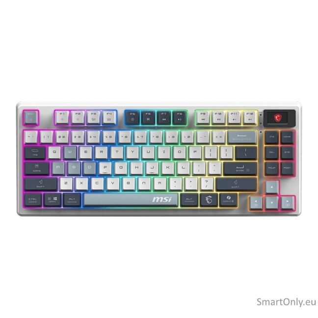 MSI FORGE GK600 TKL WIRELESS SKY | Gaming Keyboard | Wireless | Bluetooth | US | Mechanical Linear 4