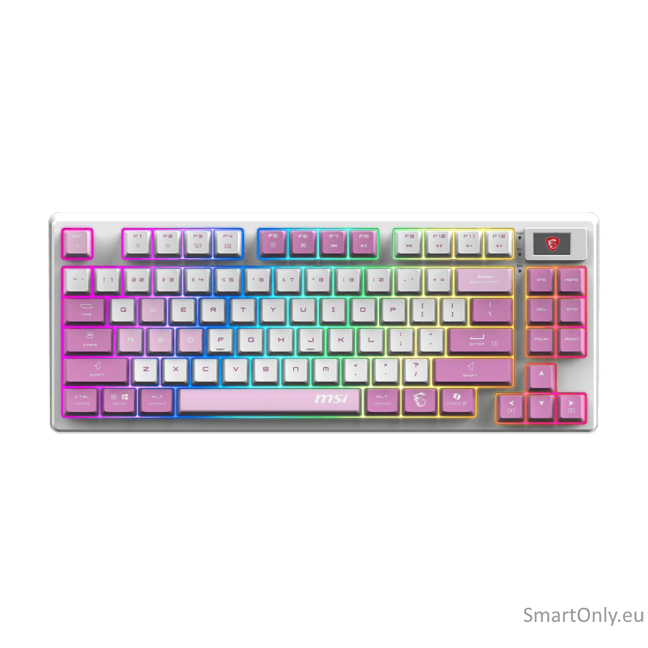 MSI FORGE GK600 TKL WIRELESS VIOLET | Gaming keyboard | Wireless | US | Mechanical Linear MSI FORGE GK600 TKL WIRELESS VIOLET | Gaming keyboard | Wireless | US | Mechanical Linear