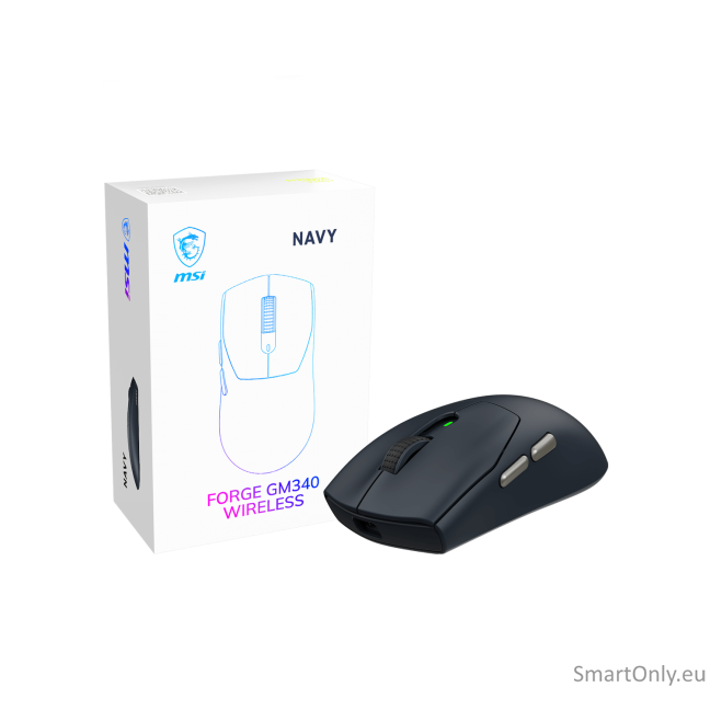 MSI Gaming Mouse | FORGE GM340 WIRELESS | Wireless | 2.4 GHz, Bluetooth, USB | Navy