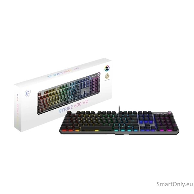 MSI STRIKE 600 V2 SILENT | Gaming keyboard | Wired | US | Mechanical - Silent 9 MSI STRIKE 600 V2 SILENT | Gaming keyboard | Wired | US | Mechanical - Silent 9