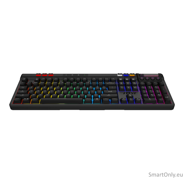 MSI STRIKE PRO WIRELESS | Gaming keyboard | Wireless | US | Kailh Midnight Pro Silent Tactile | Black 2 MSI STRIKE PRO WIRELESS | Gaming keyboard | Wireless | US | Kailh Midnight Pro Silent Tactile | Black 2