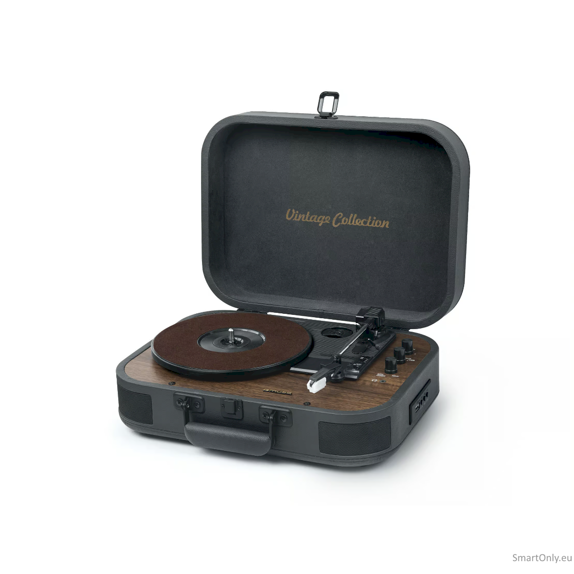 Muse MT-207 DGB Turntable Stereo System, Black/Brown | Muse