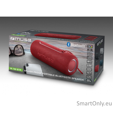 Muse M-780 BTR Speaker Waterproof, Bluetooth, Portable, Wireless connection, Red 2
