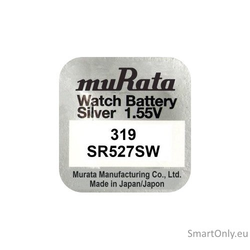 Murata 319 SR527SW sidabro oksido baterijos 10 vnt. 2