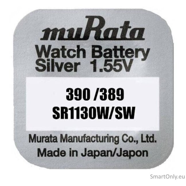 Murata 389 390 (SR1130) sidabro oksido baterija 1 vnt.