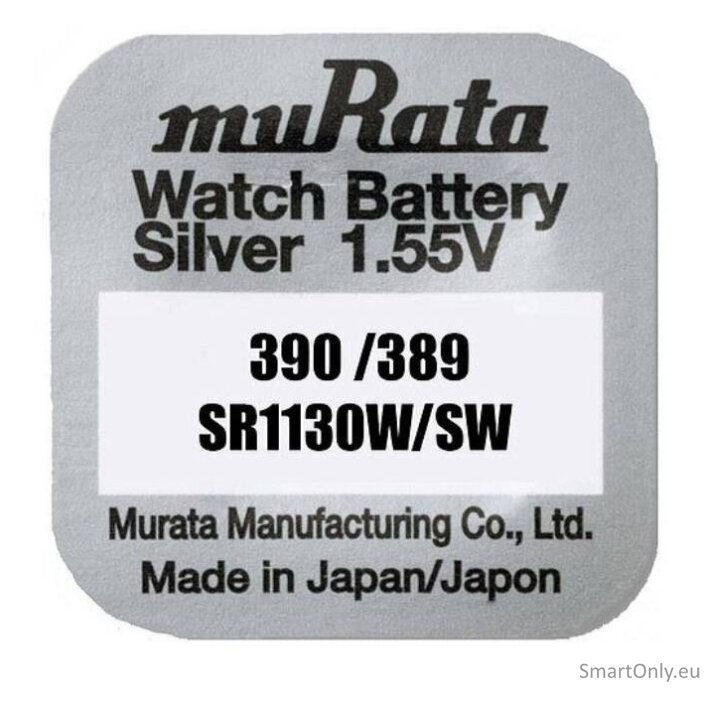 Murata 389 390 (SR1130) sidabro oksido baterija 1 vnt.