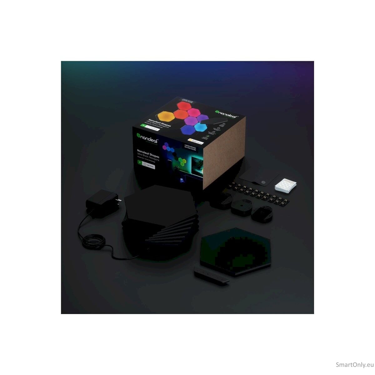 Nanoleaf Shapes Black Hexagons Starter Kit (9 panels) 2 Nanoleaf Shapes Black Hexagons Starter Kit (9 panels) 2