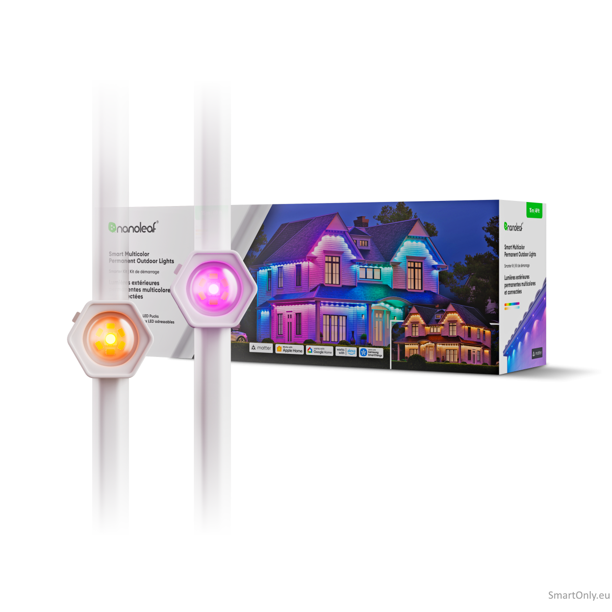 Nanoleaf Smart Multicolor Permanent Outdoor Lights Starter Kit 15m|Nanoleaf Nanoleaf Smart Multicolor Permanent Outdoor Lights Starter Kit 15m|Nanoleaf
