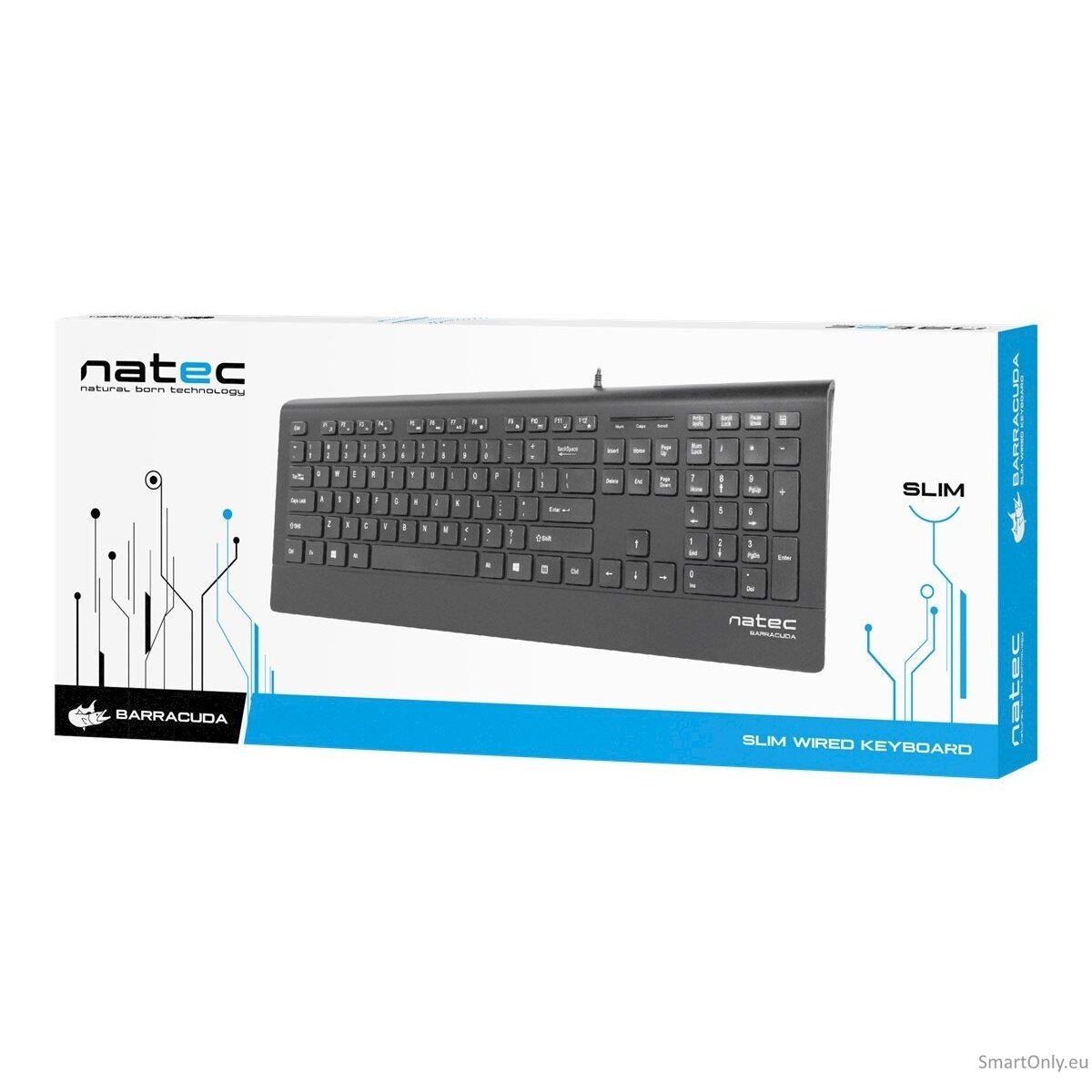 Natec Keyboard, Barracuda, US Layout, Slim Natec Keyboard Barracuda Standard Wired US 529 g Black 11 Natec Keyboard, Barracuda, US Layout, Slim Natec Keyboard Barracuda Standard Wired US 529 g Black 11