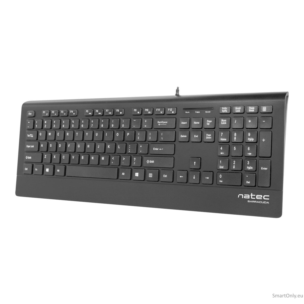 Natec Keyboard, Barracuda, US Layout, Slim Natec Keyboard Barracuda Standard Wired US 529 g Black 6 Natec Keyboard, Barracuda, US Layout, Slim Natec Keyboard Barracuda Standard Wired US 529 g Black 6