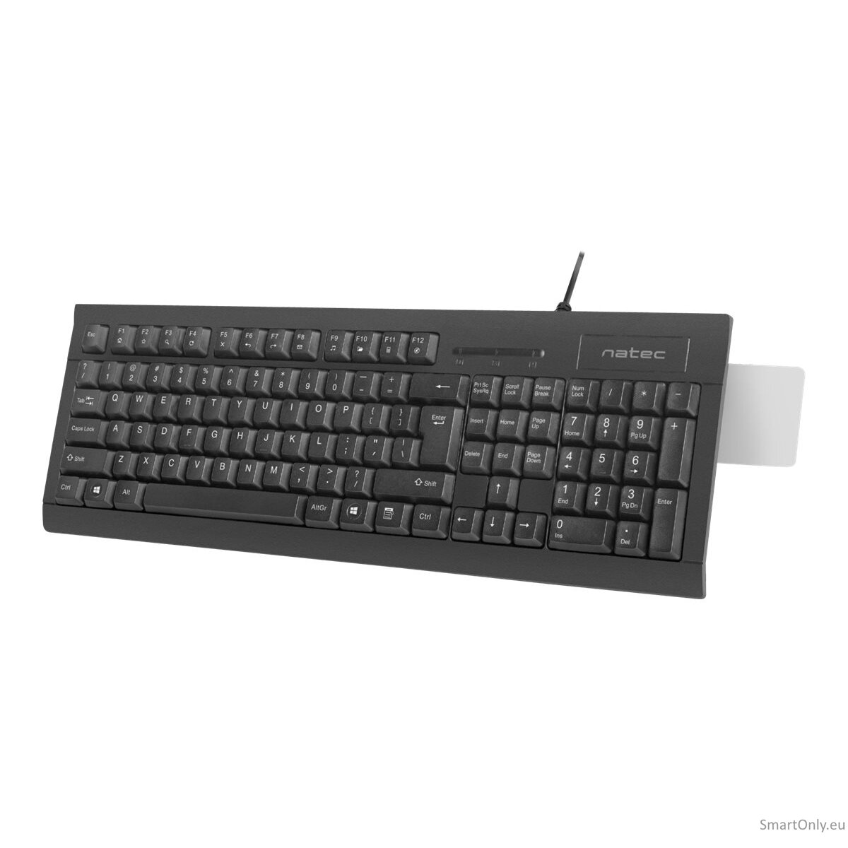 Natec | Moray | Keyboard with Smart ID card reader | Wired | US | Black 4