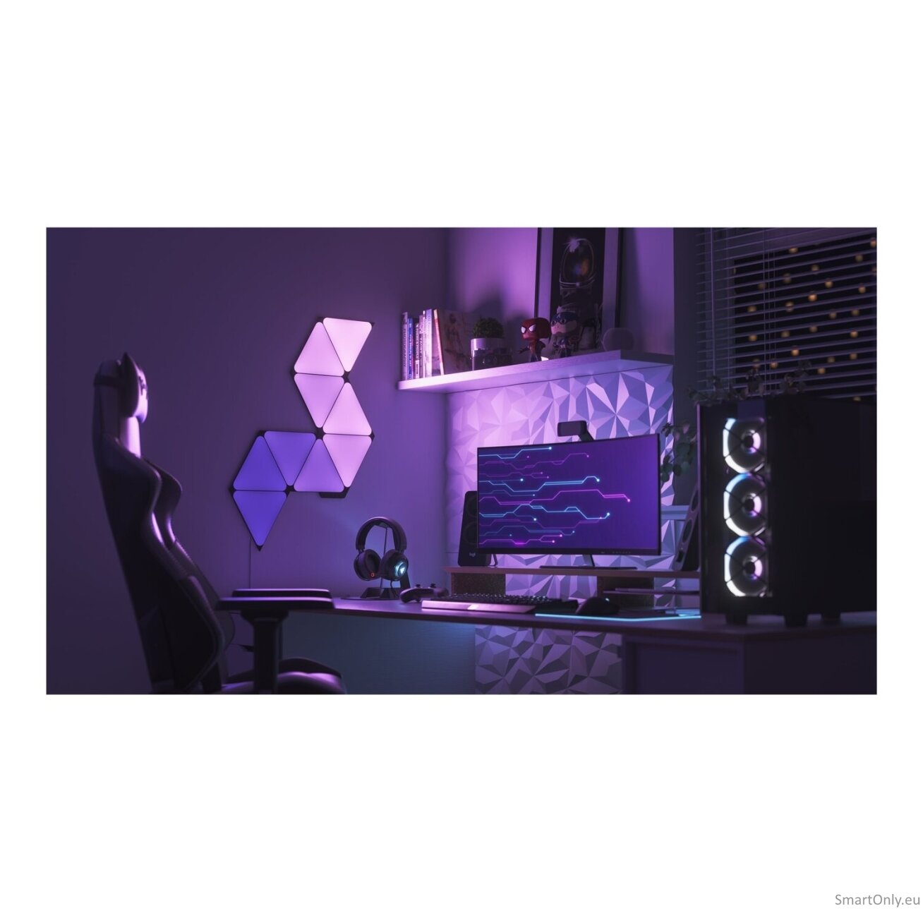 Nanoleaf | Shapes Black Triangles Starter Kit (9 panels) | 42 W | WiFi 5 Nanoleaf | Shapes Black Triangles Starter Kit (9 panels) | 42 W | WiFi 5