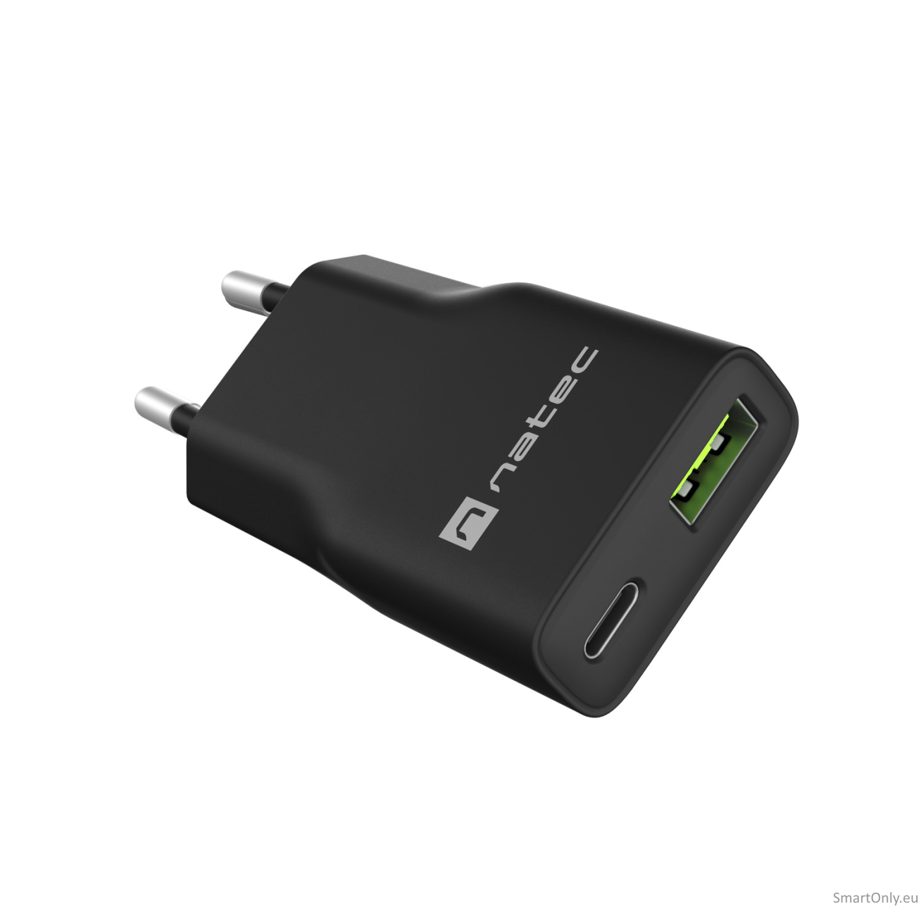 Natec Ribera USB Charger Gan Slim USB 1X USB-A + 1X USB-C 20W | NUC-2377 4