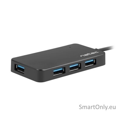 Natec | 4 Port Hub With USB 3.0 | Moth NHU-1342 | Black | 0.15 m
