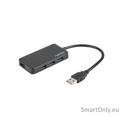Natec | 4 Port Hub With USB 3.0 | Moth NHU-1342 | Black | 0.15 m