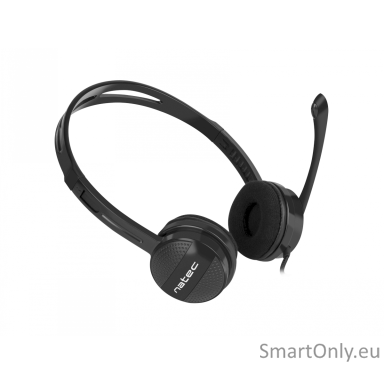 Natec Headset Canary Go On-Ear, Microphone, Noise canceling, 3.5 mm, Black Natec Headset Canary Go On-Ear, Microphone, Noise canceling, 3.5 mm, Black