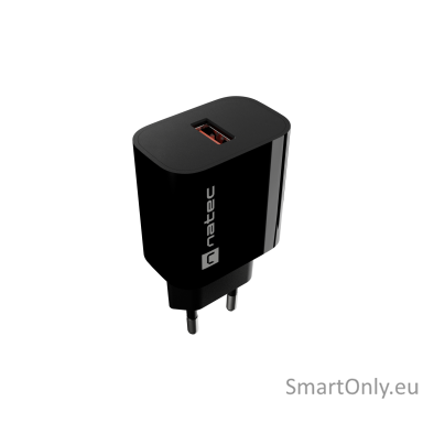 Natec Ribera USB Charger 1X USB-A 18W, Black Natec Ribera USB Charger 1X USB-A 18W, Black