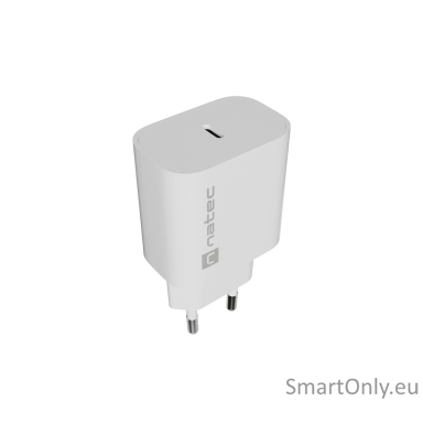 Natec Ribera USB Charger 1X USB-C 20W, White