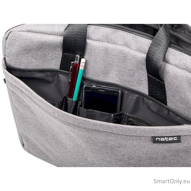 Natec Laptop Bag, Mustela, 15.6", Grey 3 Natec Laptop Bag, Mustela, 15.6", Grey 3