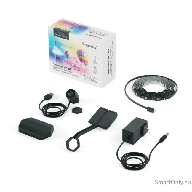 Nanoleaf 4D V2 TV Screen Mirror + Light Strips Kit (for TV & Monitor up to 65'')|Nanoleaf Nanoleaf 4D V2 TV Screen Mirror + Light Strips Kit (for TV & Monitor up to 65'')|Nanoleaf