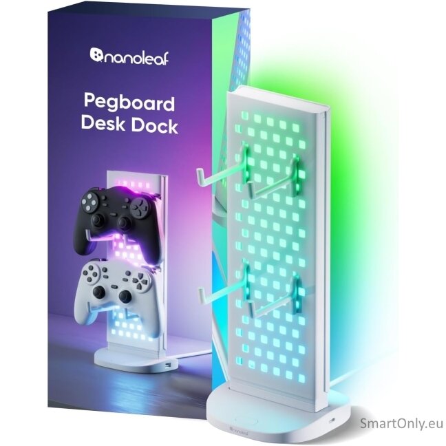 Nanoleaf Pegboard Desk Dock, White | 15 W | RGB Nanoleaf Pegboard Desk Dock, White | 15 W | RGB