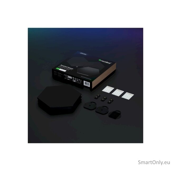 Nanoleaf Shapes Black Hexagon Expansion pack (3 panels) 2 Nanoleaf Shapes Black Hexagon Expansion pack (3 panels) 2