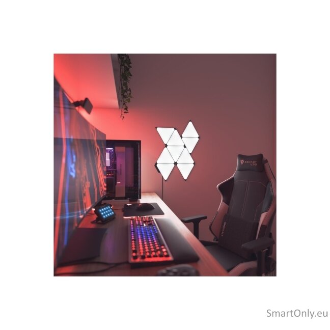 Nanoleaf | Shapes Black Triangles Starter Kit (9 panels) | 42 W | WiFi 6 Nanoleaf | Shapes Black Triangles Starter Kit (9 panels) | 42 W | WiFi 6
