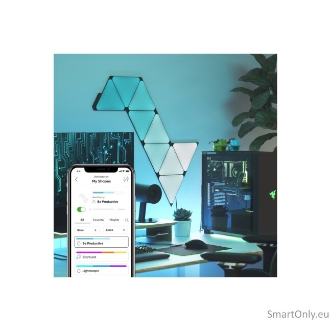 Nanoleaf | Shapes Black Triangles Starter Kit (9 panels) | 42 W | WiFi 8 Nanoleaf | Shapes Black Triangles Starter Kit (9 panels) | 42 W | WiFi 8