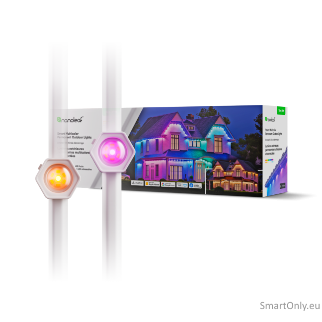 Nanoleaf Smart Multicolor Permanent Outdoor Lights Starter Kit 15m|Nanoleaf Nanoleaf Smart Multicolor Permanent Outdoor Lights Starter Kit 15m|Nanoleaf