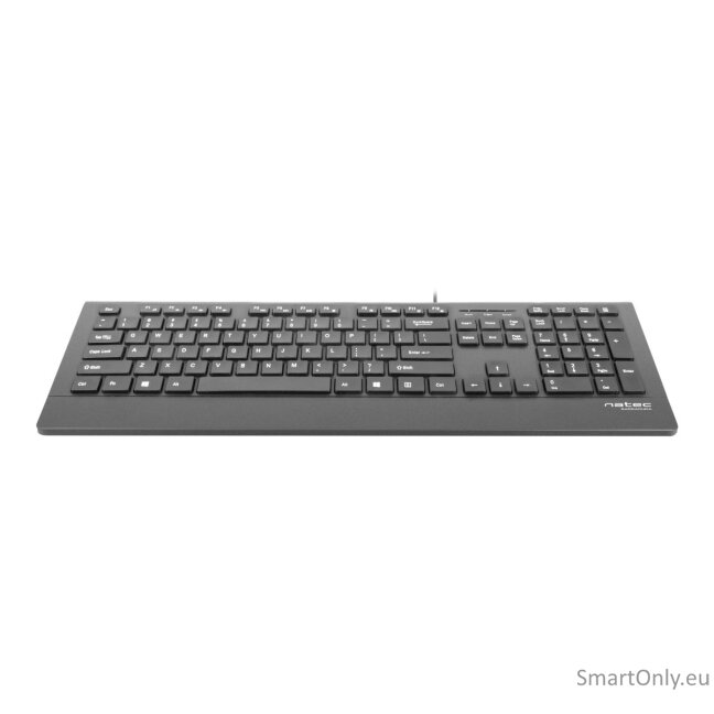 Natec Keyboard, Barracuda, US Layout, Slim Natec Keyboard Barracuda Standard Wired US 529 g Black 8