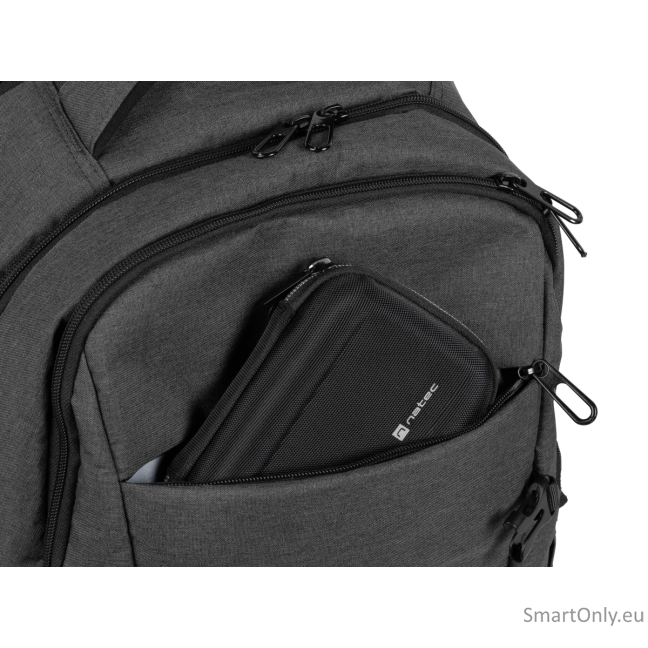 Natec Laptop Backpack Alpaca 2 15.6, Grey 9 Natec Laptop Backpack Alpaca 2 15.6, Grey 9