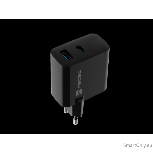Natec Ribera USB Charger, 1x USB-A, 1x USB-C, 45 W | NUC-2143 4 Natec Ribera USB Charger, 1x USB-A, 1x USB-C, 45 W | NUC-2143 4
