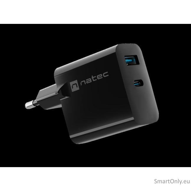 Natec Ribera USB Charger, 1x USB-A, 1x USB-C, 45 W | NUC-2143 5 Natec Ribera USB Charger, 1x USB-A, 1x USB-C, 45 W | NUC-2143 5
