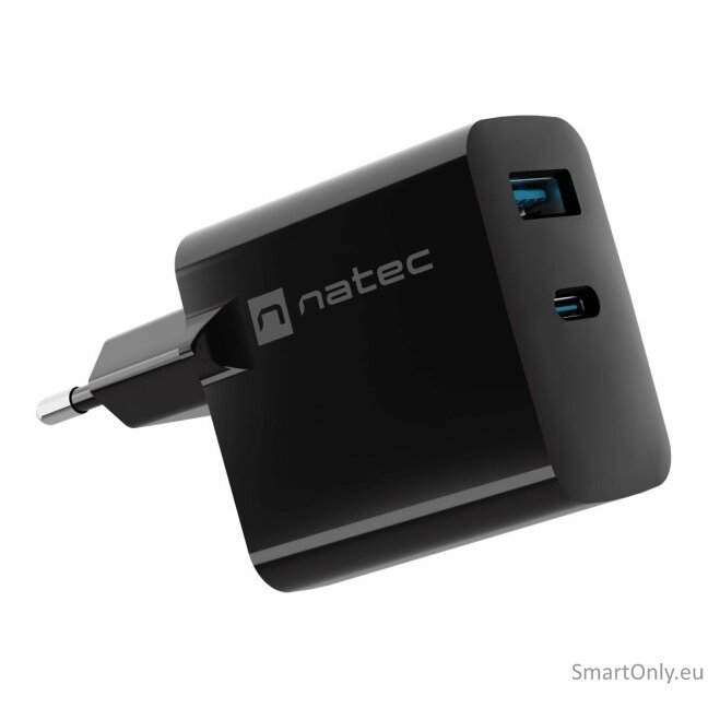 Natec Ribera USB Charger, 1x USB-A, 1x USB-C, 45 W | NUC-2143 8 Natec Ribera USB Charger, 1x USB-A, 1x USB-C, 45 W | NUC-2143 8
