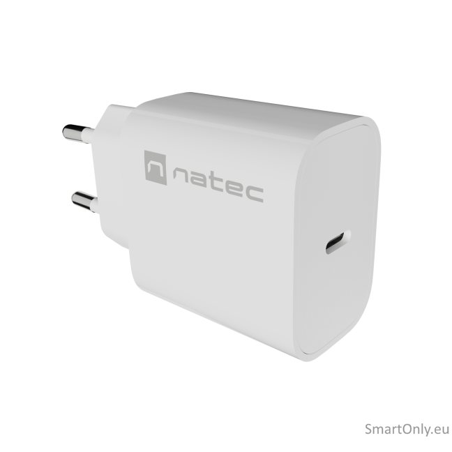 Natec Ribera USB Charger 1X USB-C 20W, White 5
