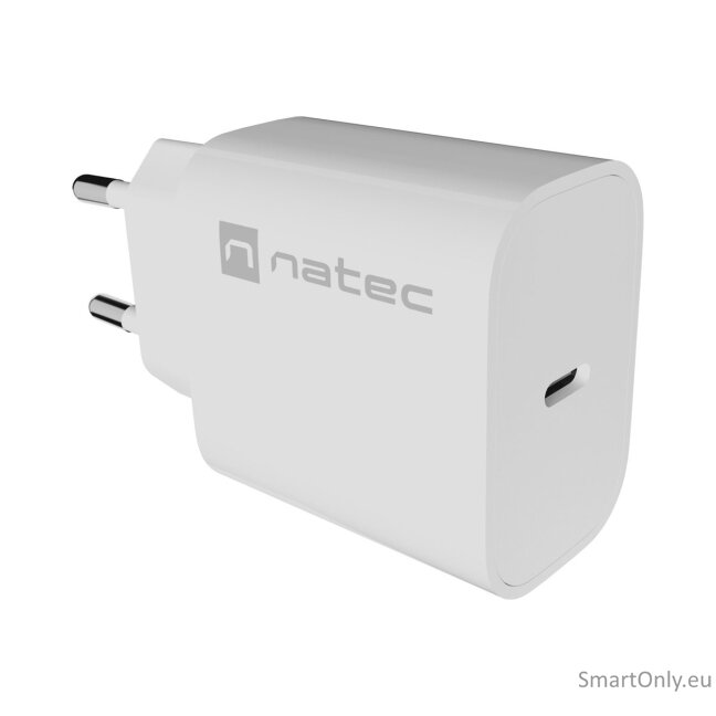 Natec Ribera USB Charger 1X USB-C 20W, White 7