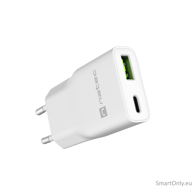 Natec Ribera USB Charger Gan Slim USB 1X USB-A + 1X USB-C 20W | NUC-2376 Natec Ribera USB Charger Gan Slim USB 1X USB-A + 1X USB-C 20W | NUC-2376