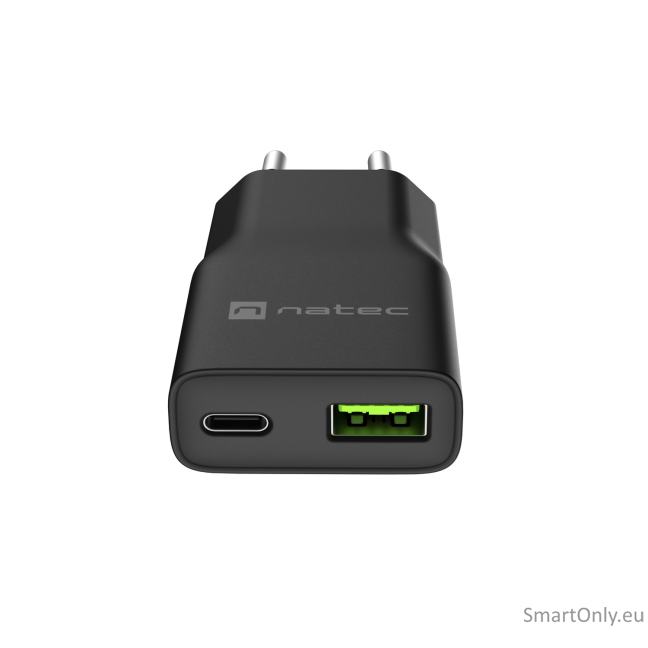 Natec Ribera USB Charger Gan Slim USB 1X USB-A + 1X USB-C 20W | NUC-2377 3 Natec Ribera USB Charger Gan Slim USB 1X USB-A + 1X USB-C 20W | NUC-2377 3