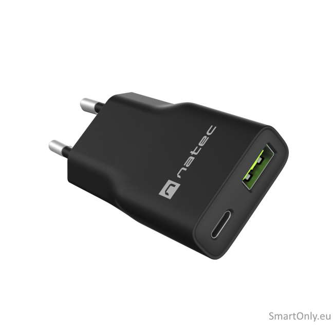 Natec Ribera USB Charger Gan Slim USB 1X USB-A + 1X USB-C 20W | NUC-2377 4 Natec Ribera USB Charger Gan Slim USB 1X USB-A + 1X USB-C 20W | NUC-2377 4