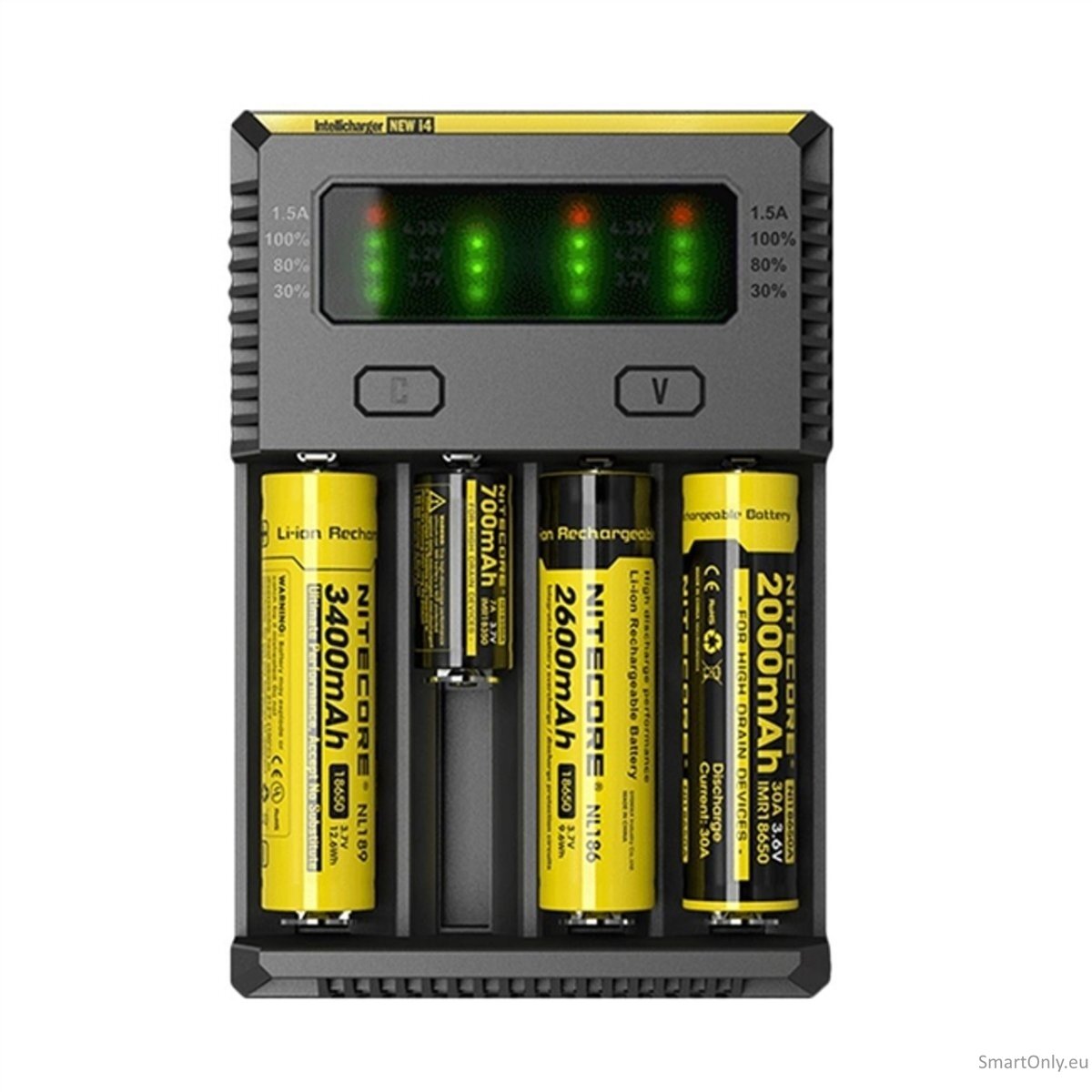 Nitecore Intellicharger New i4 Baterijų įkroviklis 2 Nitecore Intellicharger New i4 Baterijų įkroviklis 2